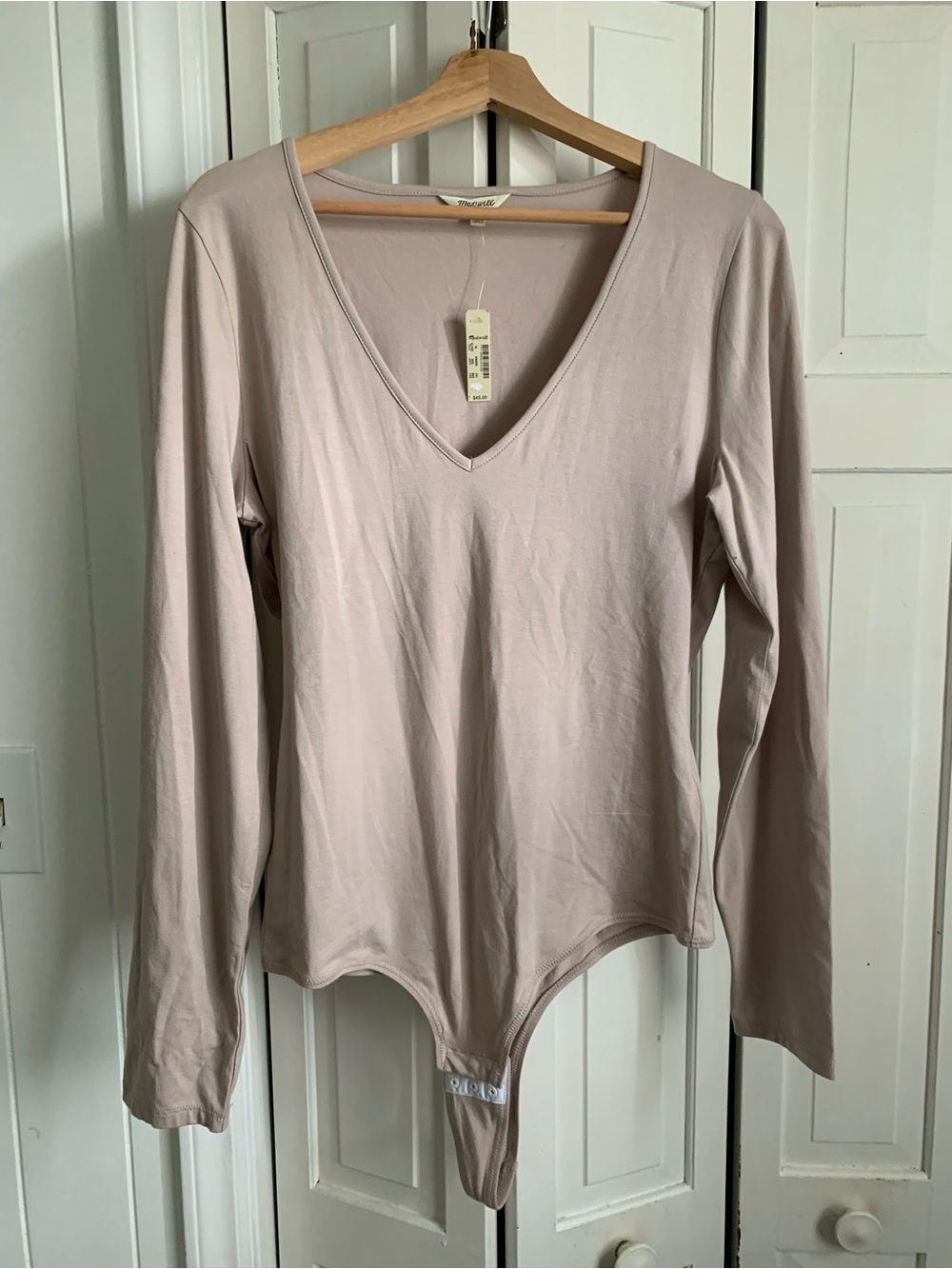 NWT Madewell Women’s Bodysuit in Beige Size XL